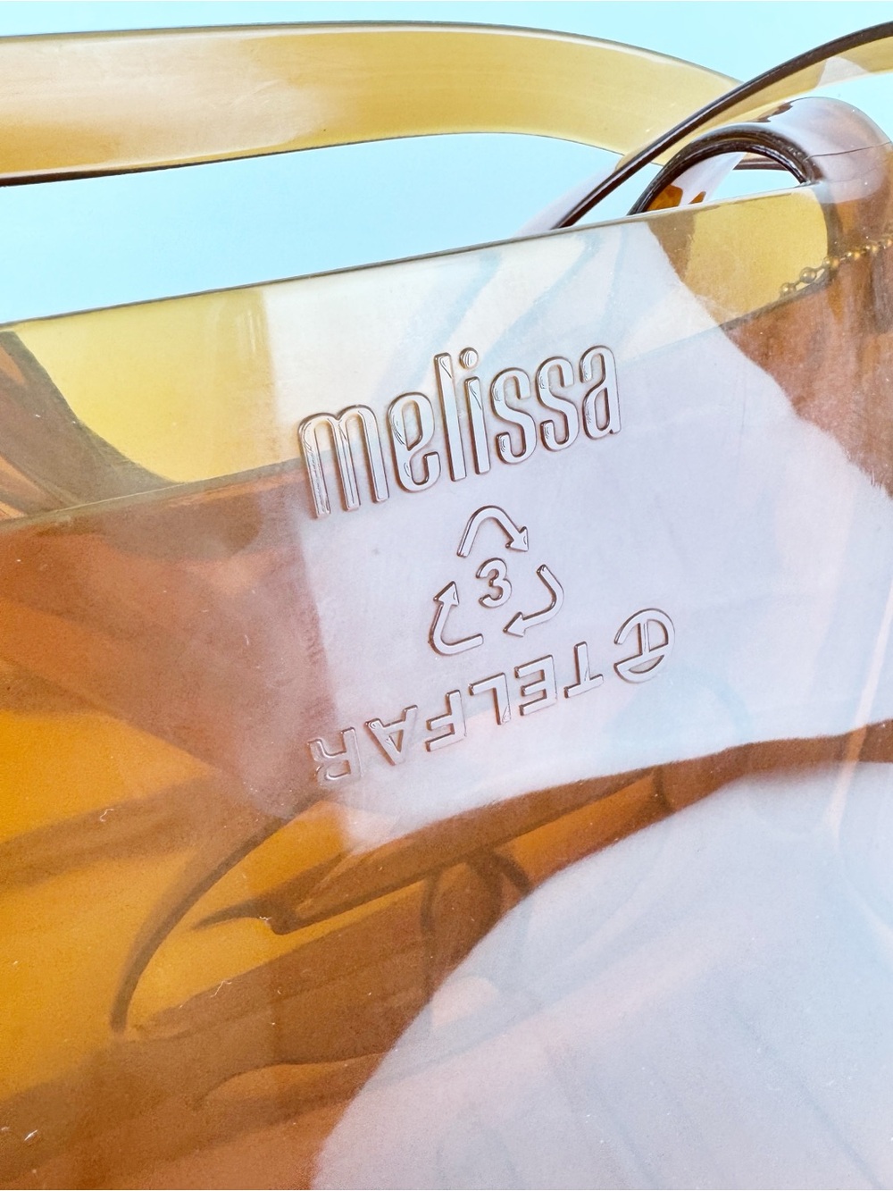 Telfar x Melissa Amber Clear Brown Medium Jelly Transparent Tote Bag Size 005 - Picture 5 of 9